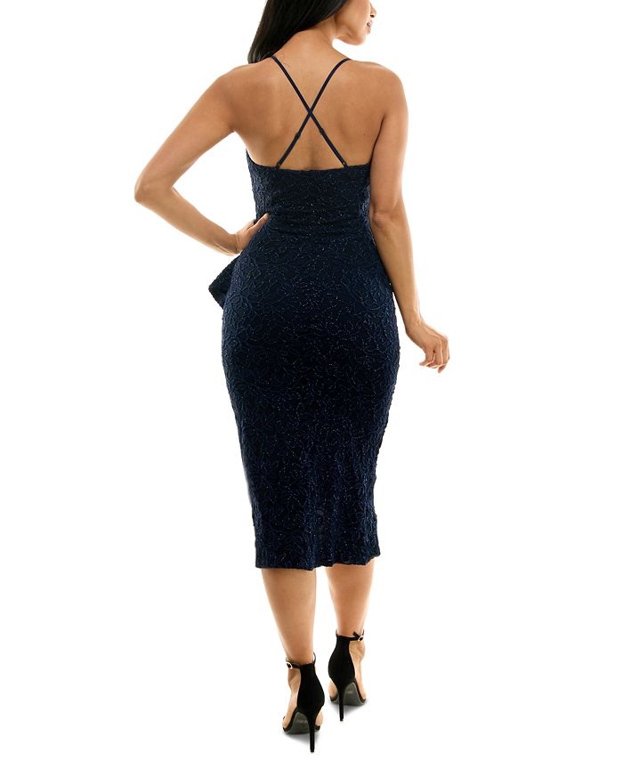 Emerald Sundae Juniors' GlitterStretchLace Ruffled Midi Dress Macy's