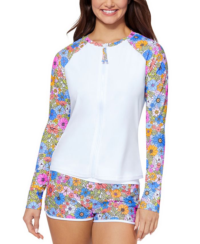 Raisins Juniors' FrontZip LongSleeve Rash Guard Macy's