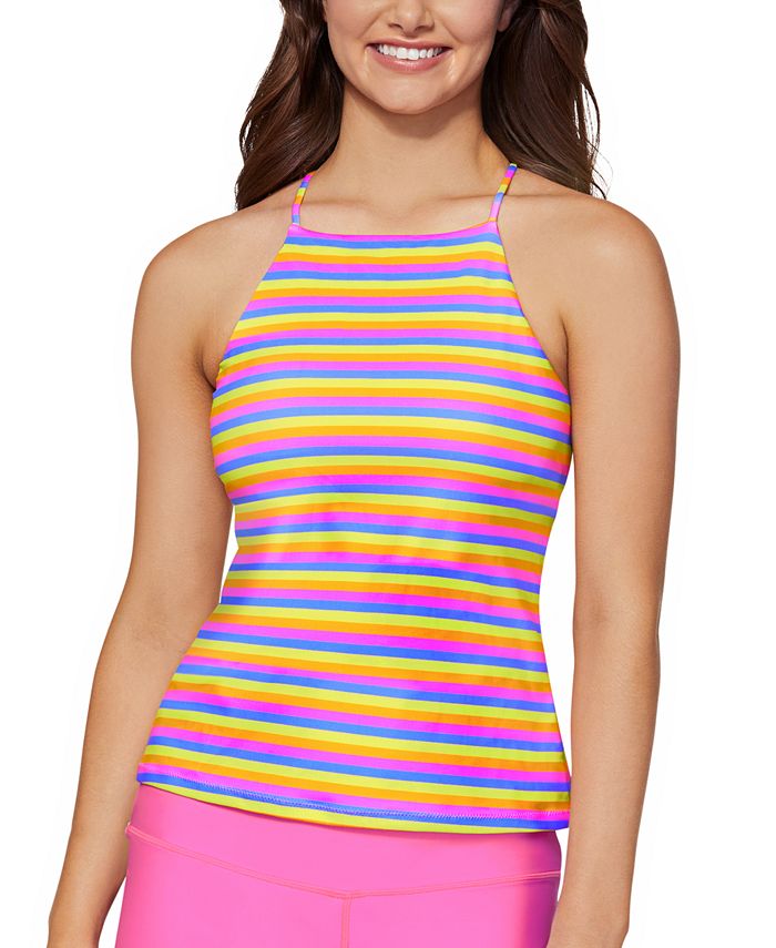 Raisins Juniors' Shorebreak HighNeck Striped Tankini Top Macy's