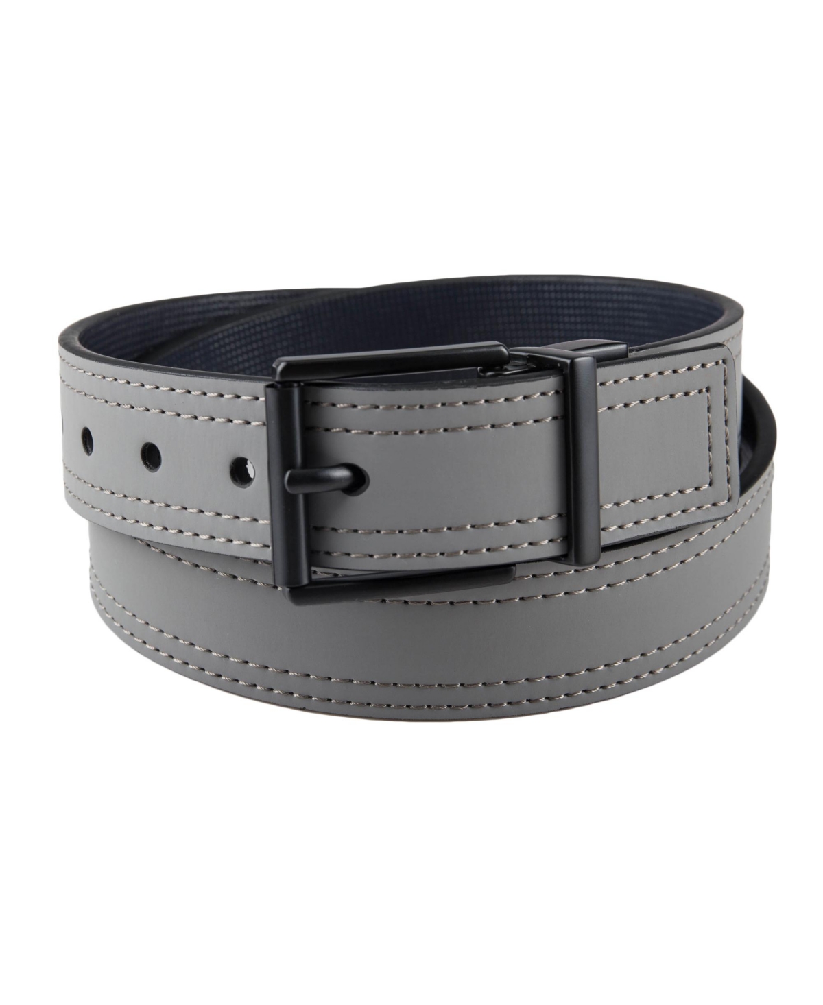 Calvin Klein Big Boys Casual Two-in-One Reversible Roller Bar Buckle Jean Belt - Navy Blue