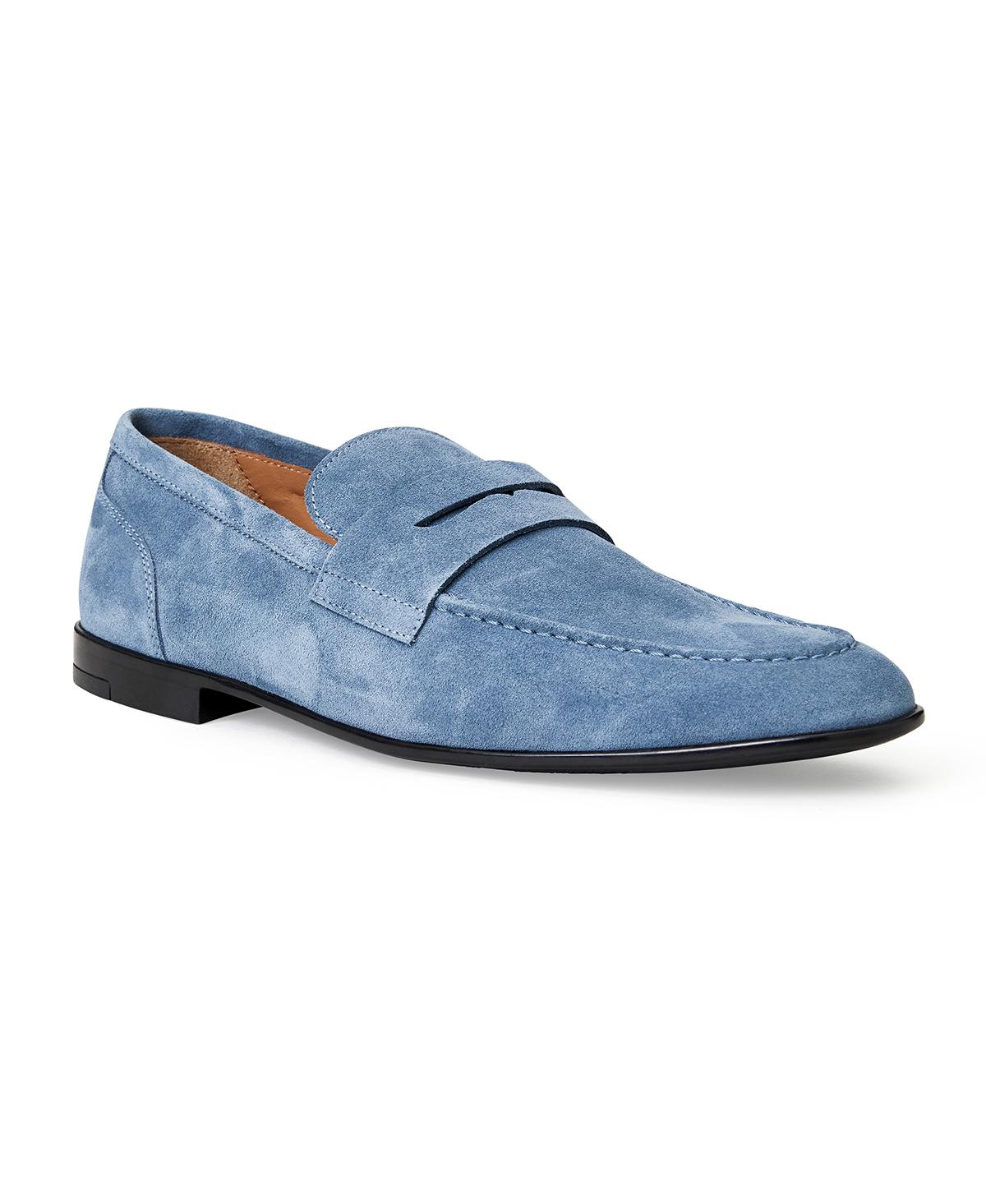 Shop Bruno Magli Men's Lastra Slip On Loafers In Light Blue Suede