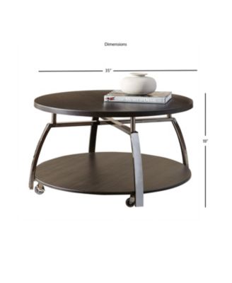 Steve Silver Coham 35" Round Laminate Top Cocktail Table