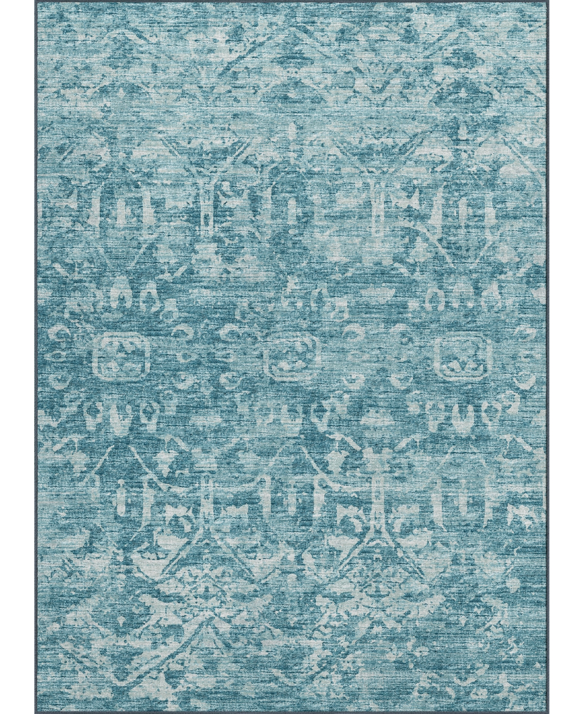 D Style Hallo Overdyed HLOD1 5' x 7'6in Area Rug - Aqua