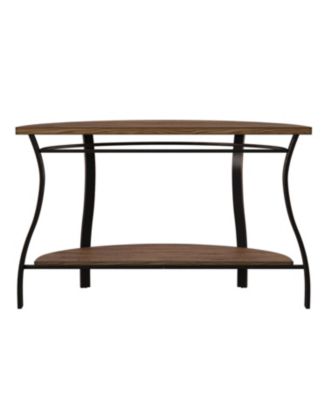 Steve Silver Denise 48" Demilune Wood and Metal Sofa Table