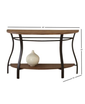 Steve Silver Denise 48" Demilune Wood and Metal Sofa Table