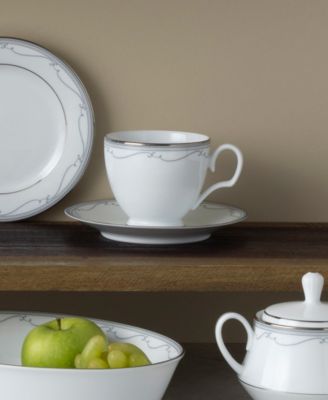 Satin Flourish Set of 4 Saucers, 6"