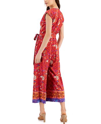 Tahari floral jumpsuit discount