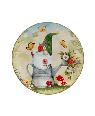 Garden Gnomes Set of 4 Salad Plate 9"