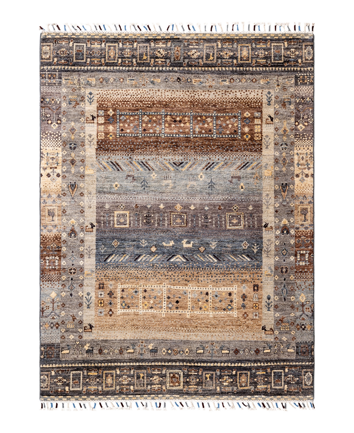 Adorn Hand Woven Rugs Oushak M1982 9'2" X 11'8" Area Rug In Mist