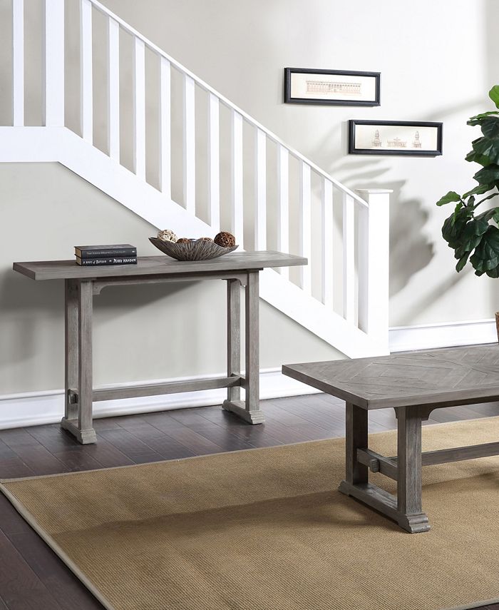 Furniture Steve Silver Whitford 48" Distressed Wood Sofa Table Macy's