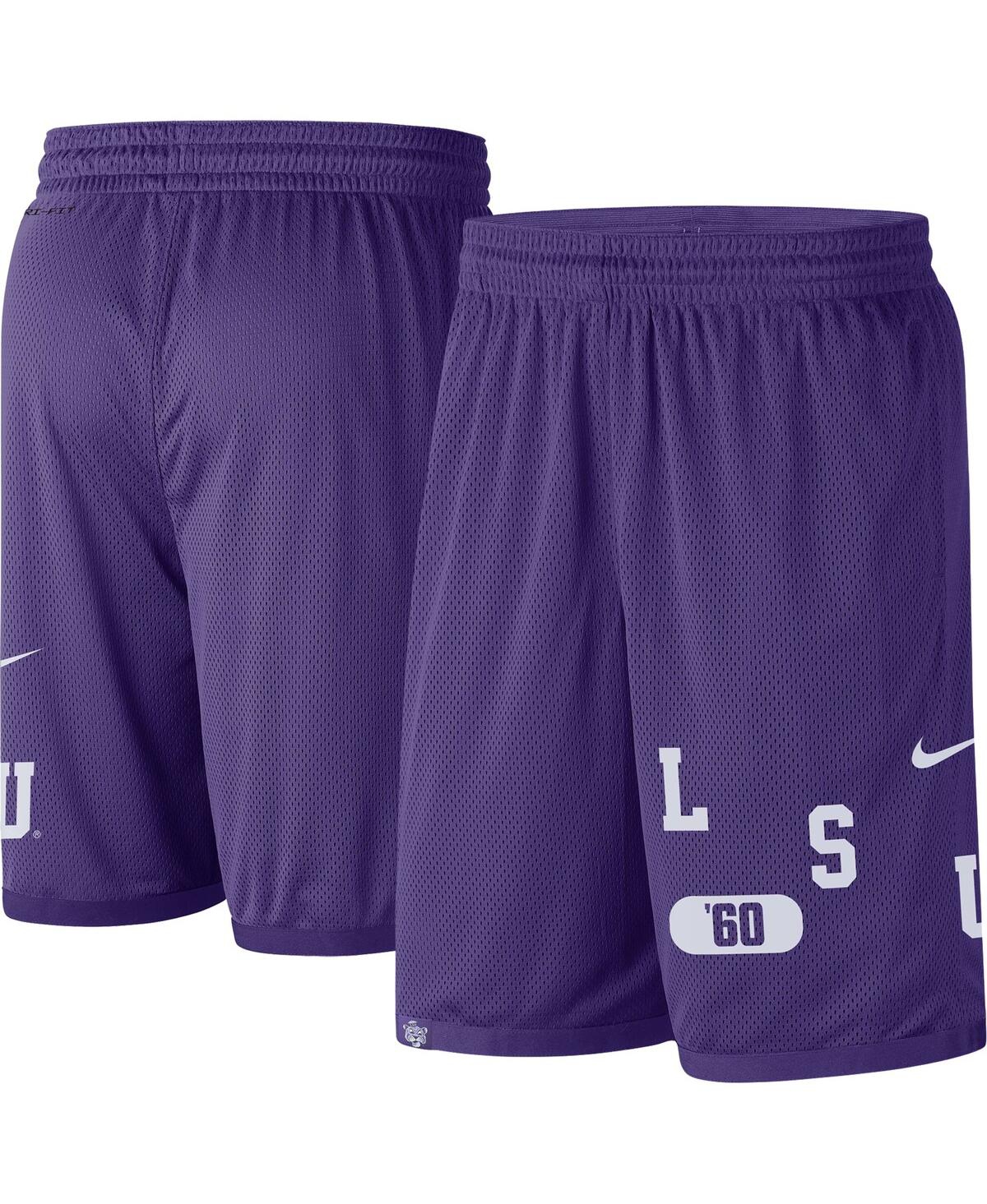 Shop Nike Men's  Purple Lsu Tigers Wordmark Performance Shorts