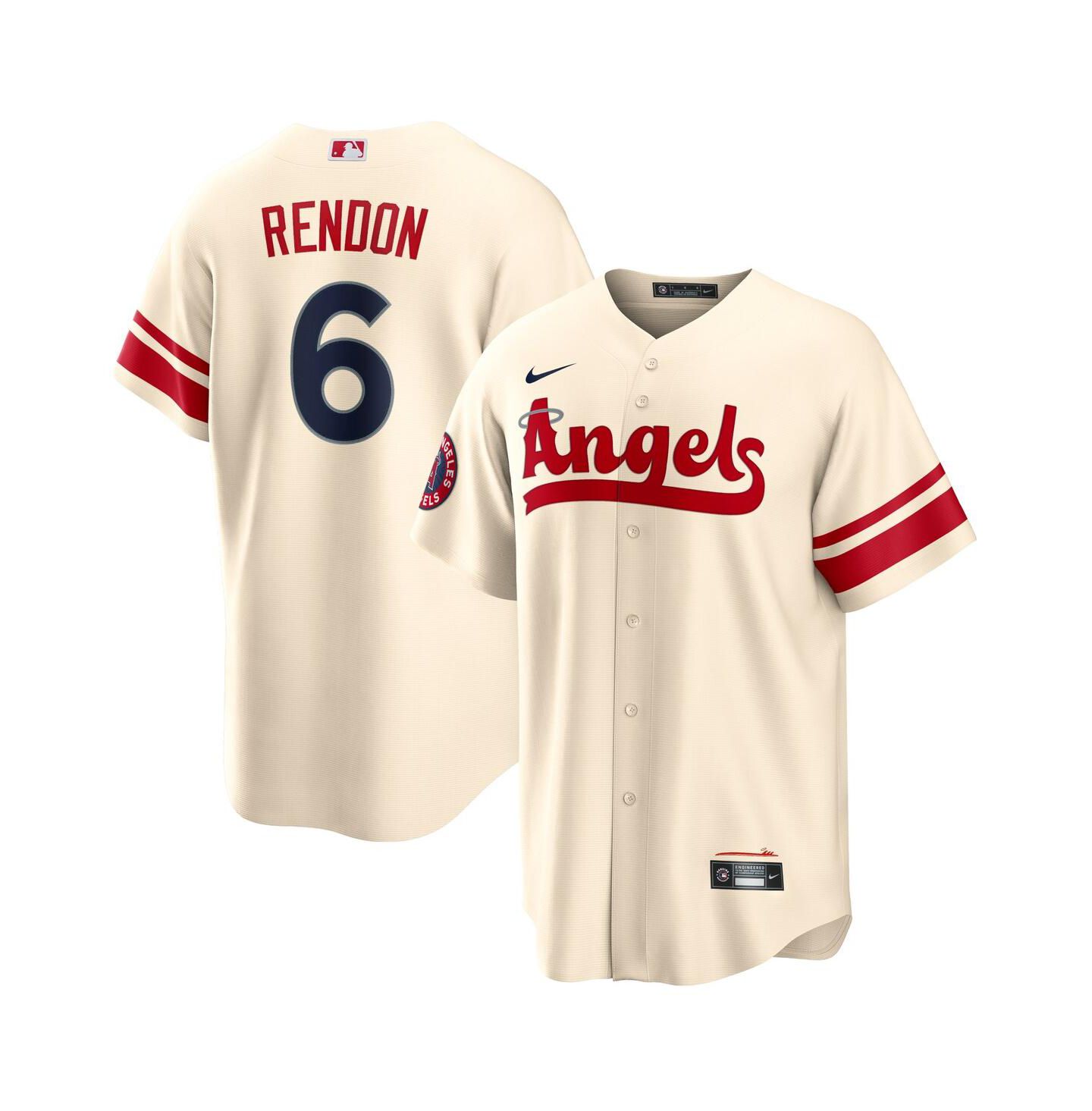 Мужской топ Nike Anthony Rendon Cream Los Angeles Angels City Connect Replica Player Jersey — фото 1