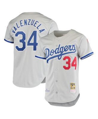 Mitchell & Ness Men's Fernando Valenzuela Gray Los Angeles Dodgers