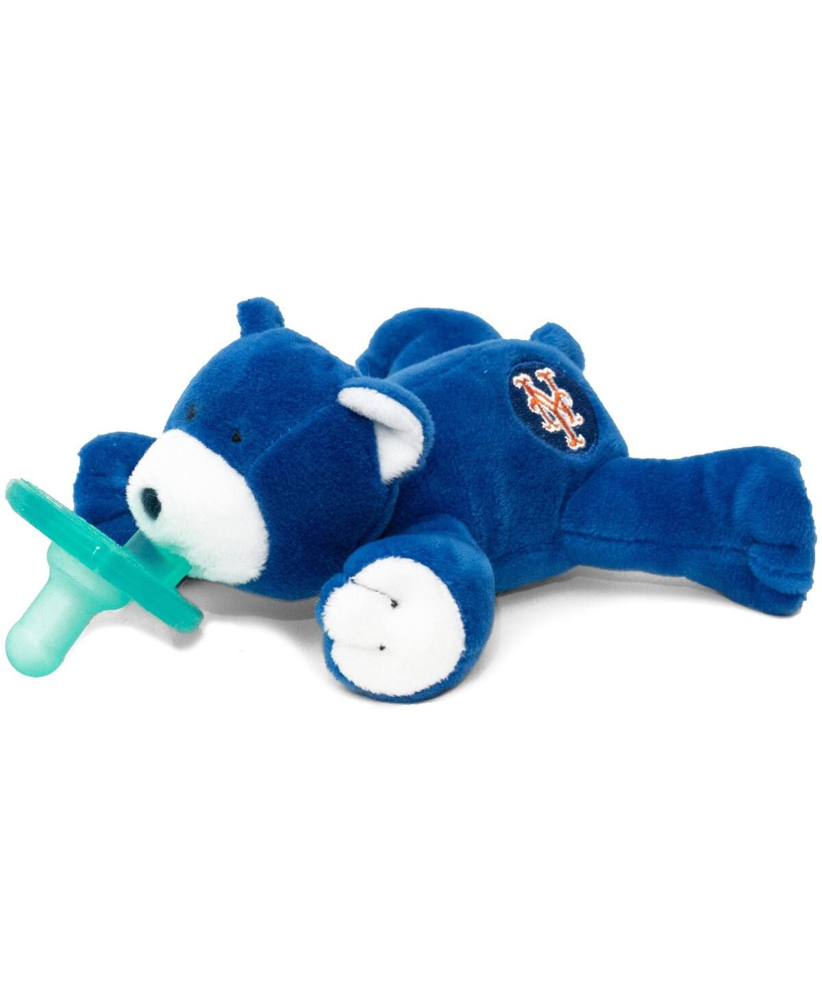 Wubbanub New York Mets Bear Plush And Pacifier In Blue
