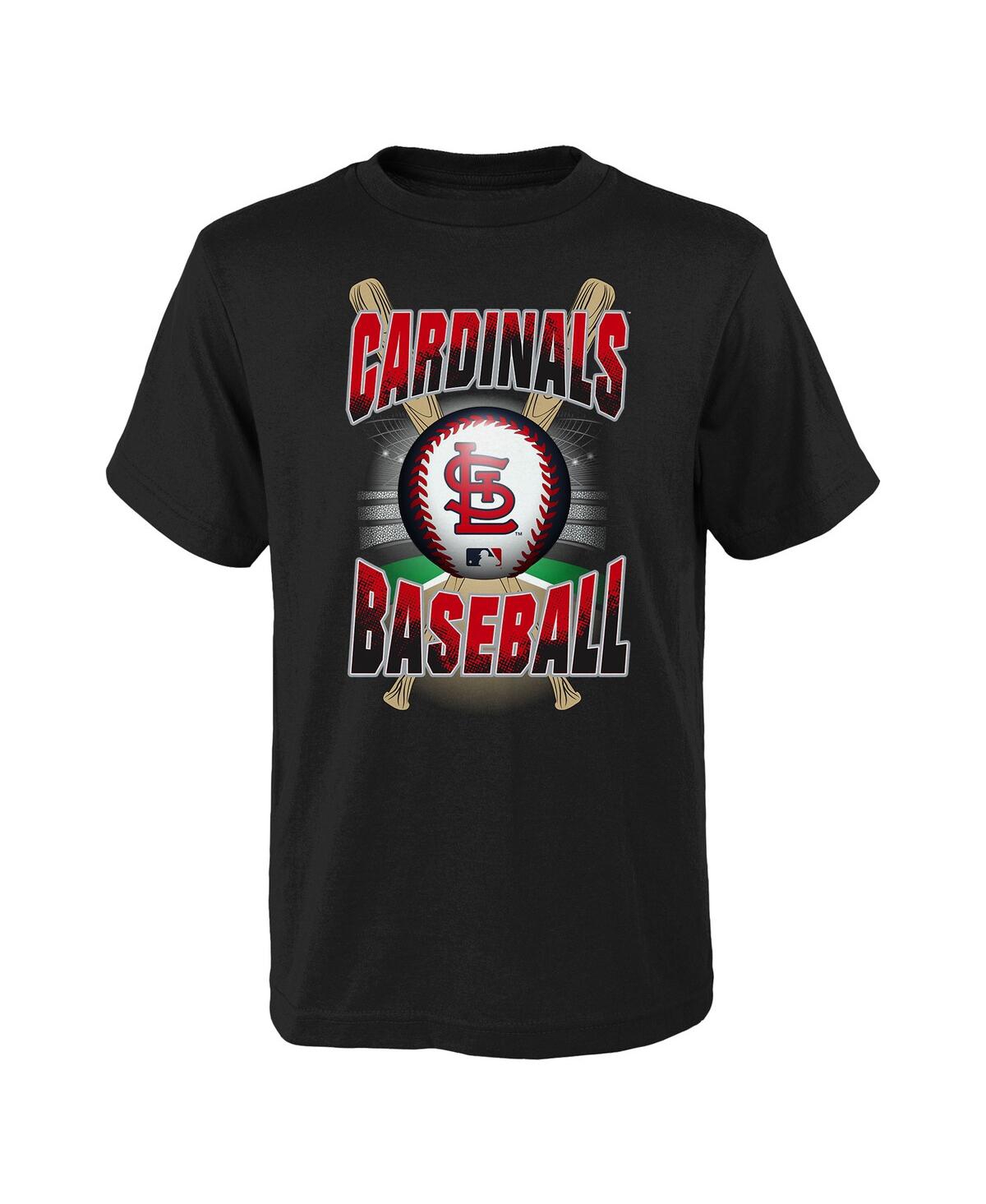 OUTERSTUFF BIG BOYS AND GIRLS BLACK ST. LOUIS CARDINALS SPECIAL EVENT T-SHIRT