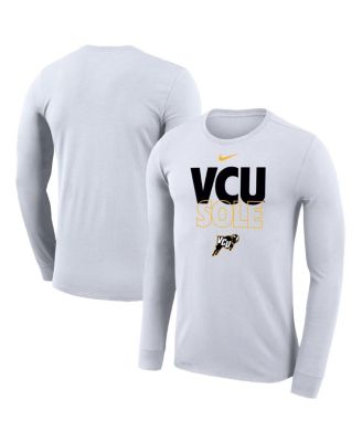 Nike Men's White VCU Rams On Court Bench Long Sleeve T-shirt