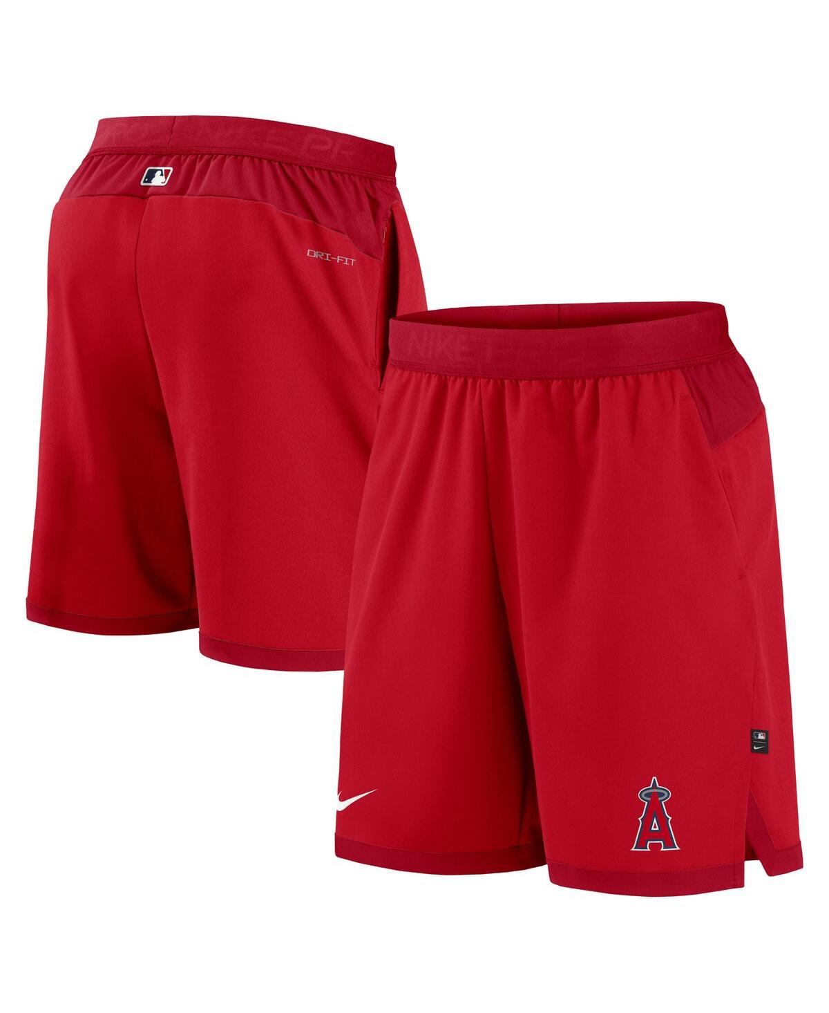 Shop Nike Men's  Red Los Angeles Angels Authentic Collection Flex Vent Performance Shorts