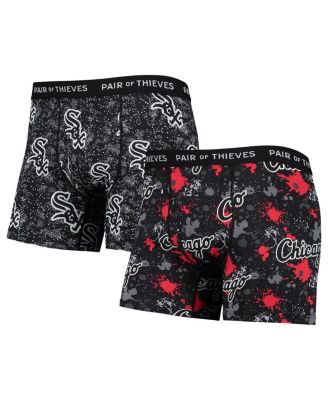 Men's Black Chicago White Sox Super Fit 2-Pack Boxer Briefs Set
