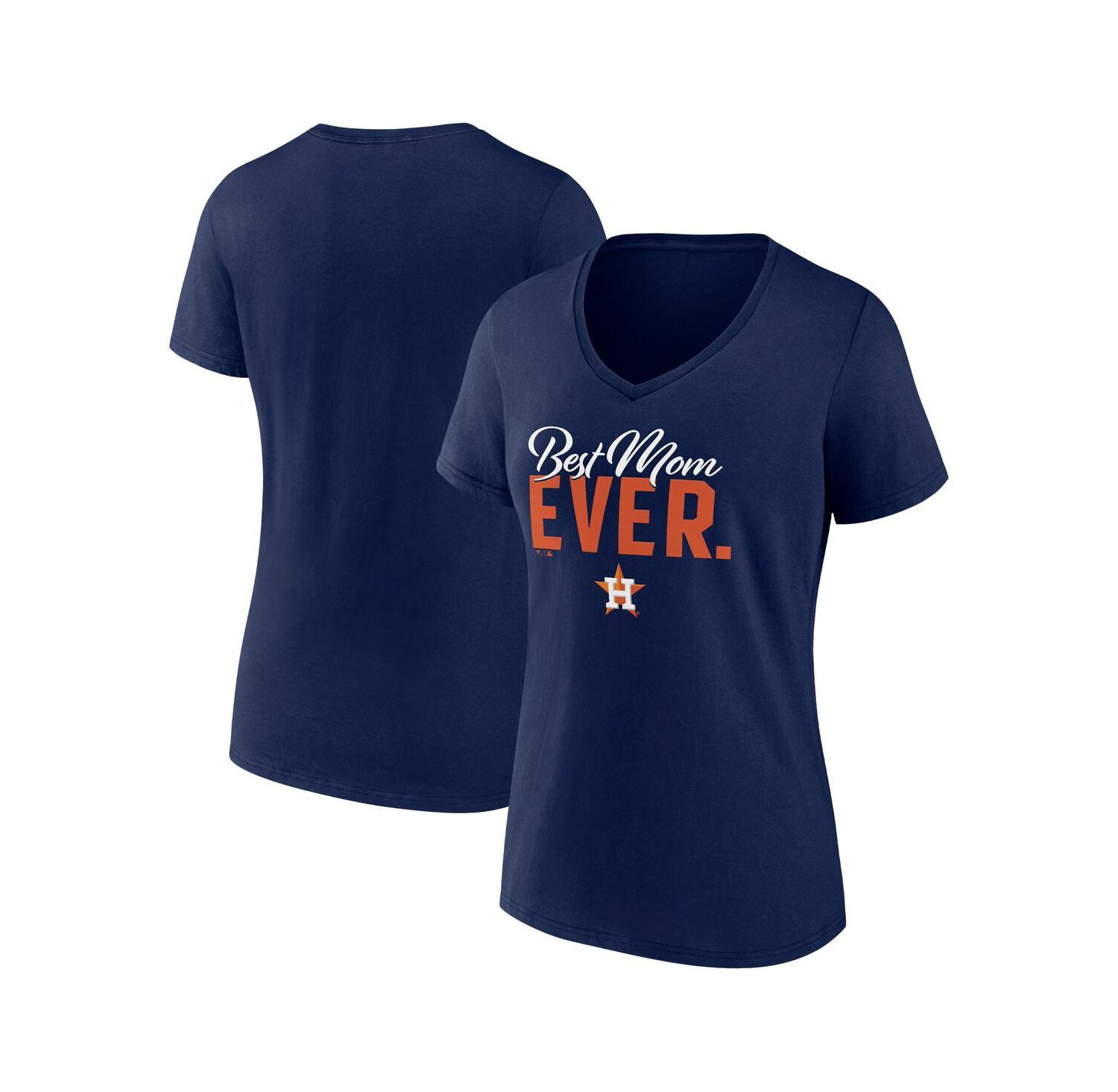 Women's Navy Houston Astros Mother's Day V-Neck T-shirt