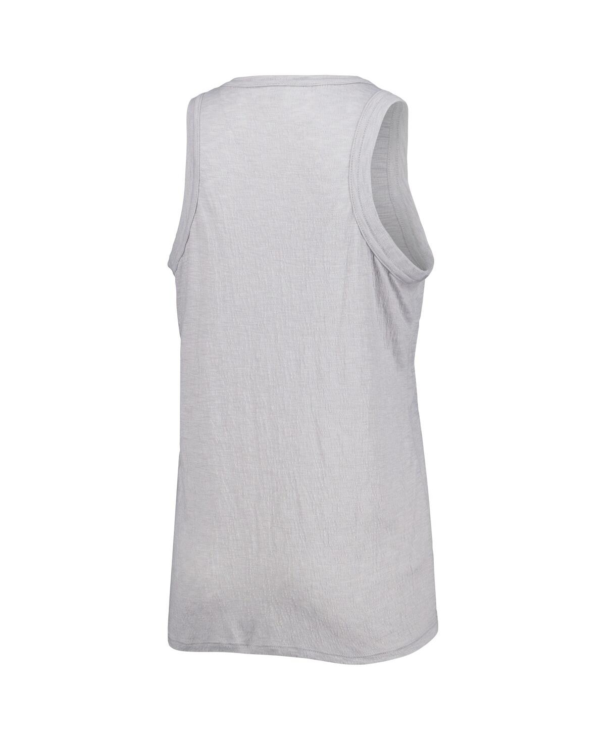 Soft As A Grape Gray San Francisco Giants Plus Size High Neck Tri-blend Tank Top In Gray