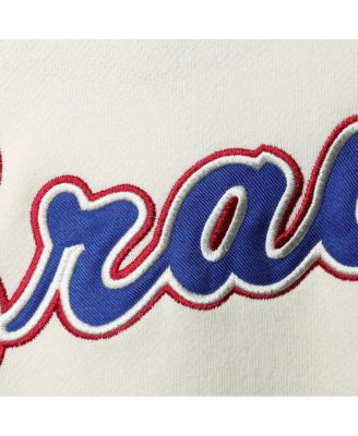 Men's Cream Atlanta Braves Trifecta Shortstop Pullover Hoodie