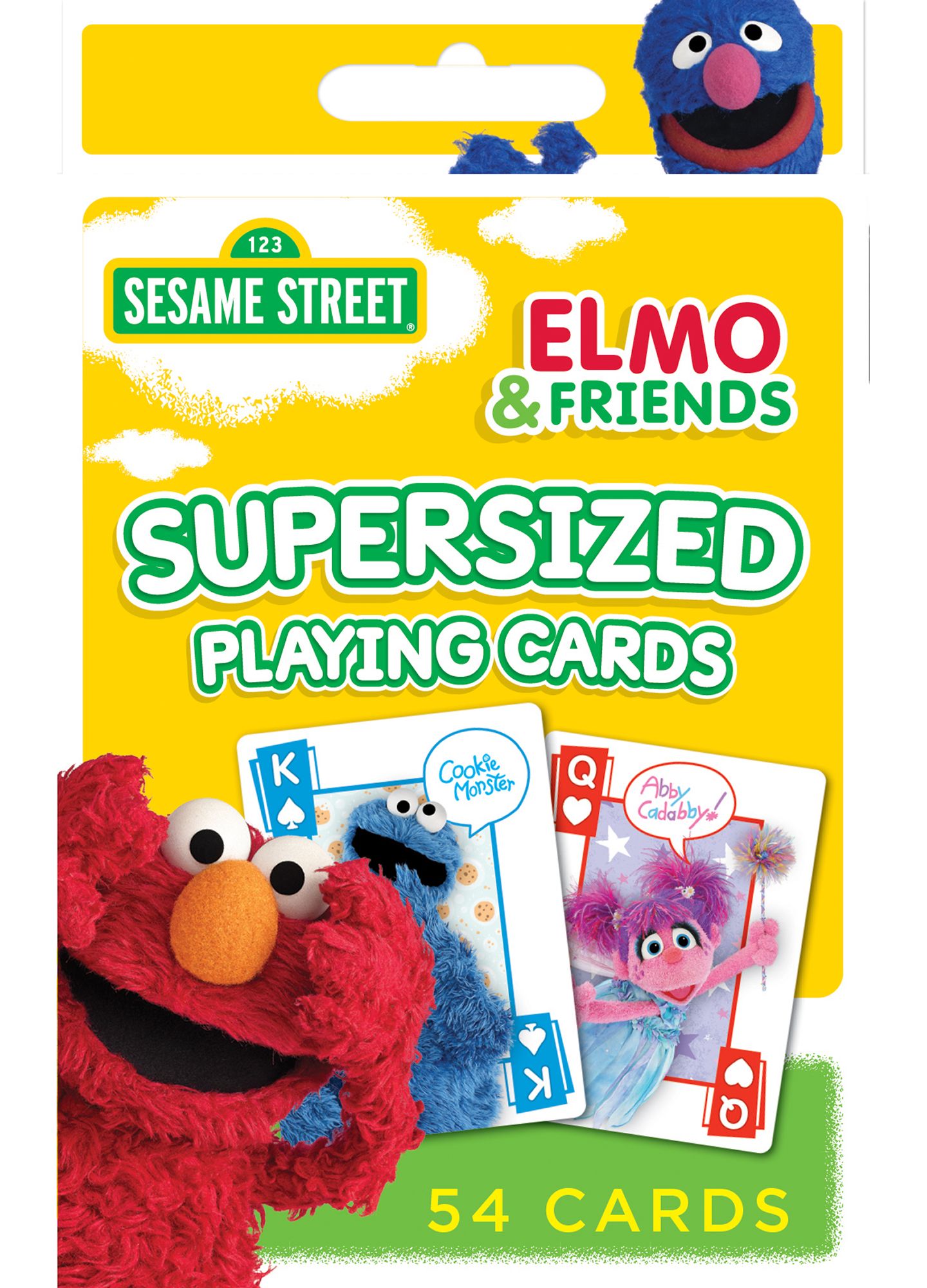 Детские игрушки Masterpieces Sesame Street - Elmo & Friends Jumbo Playing Cards — фото 1