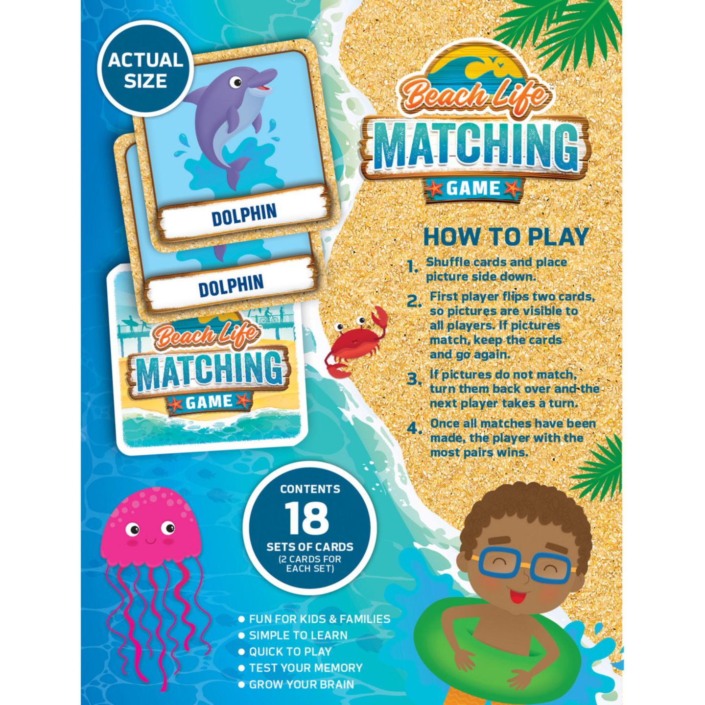 Детская игрушка MasterPieces Puzzles Beach Life Matching Game, цвет: Разноцветный — фото 2