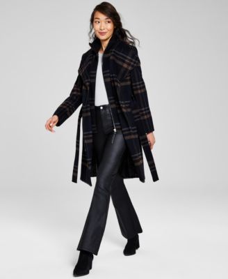 Calvin Klein - Women's Belted Wrap Coat, Regular & Petite, Created for Macy's