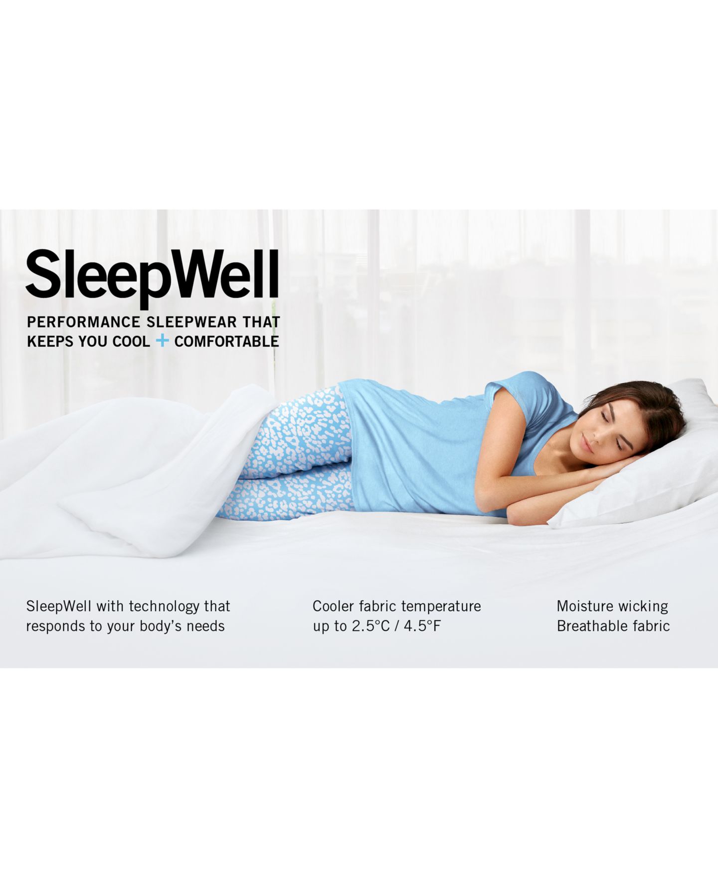 Женская футболка Hue Sleepwell Solid 3/4 V-Neck T-Shirt with Temperature Regulating Technology, цвет: Чёрный — фото 3