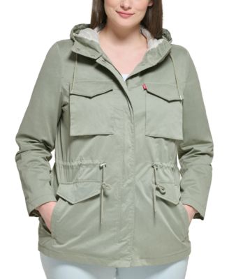 Levi's - Plus Size Zip-Front Long-Sleeve Hooded Jacket