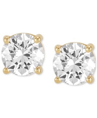 Birthstone Stud Earrings in 14k Gold or 14k White Gold