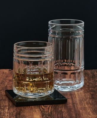 Lawrence 10 Ounce Double Old Fashion Drinking Glass 4-Piece Set