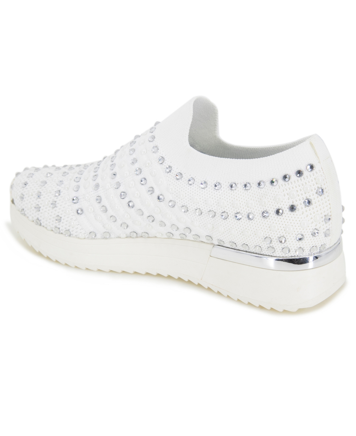 Kenneth Cole Reaction Women's Cameron Jewel Joggers Sneakers - Extended Widths - White - Polyester, Nylon