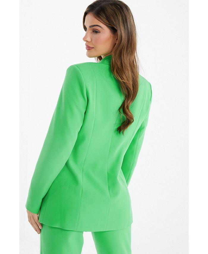 QUIZ Women's Green Tailored Blazer Macy's