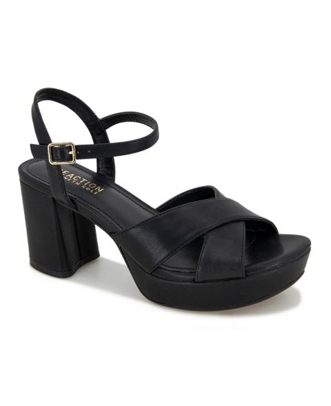 Женские сандалии Kenneth Cole Reaction Reeva Criss-Cross Platform, цвет: Чёрный