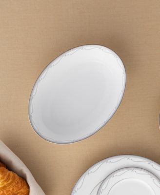 Satin Flourish Oval Vegetable Bowl, 9.75", 32 oz.