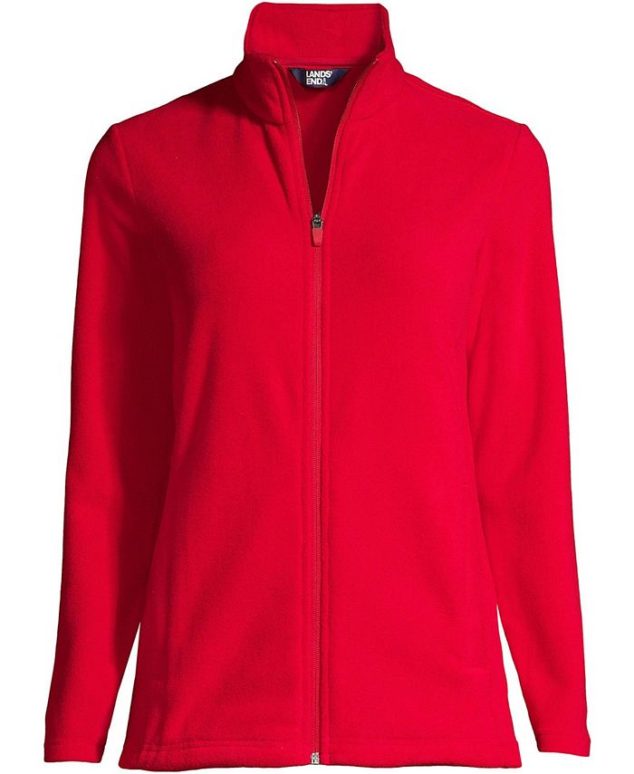 Lands' End Women's Tall Fleece Full Zip Jacket Macy's