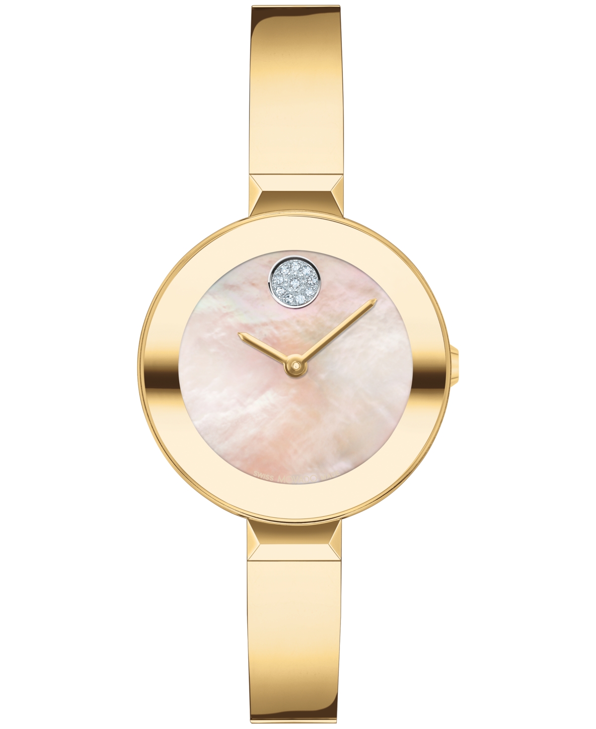 Women's Bold Bangles Swiss Quartz Ionic Plated Gold-Tone Steel Watch 28mm - Gold-Tone
