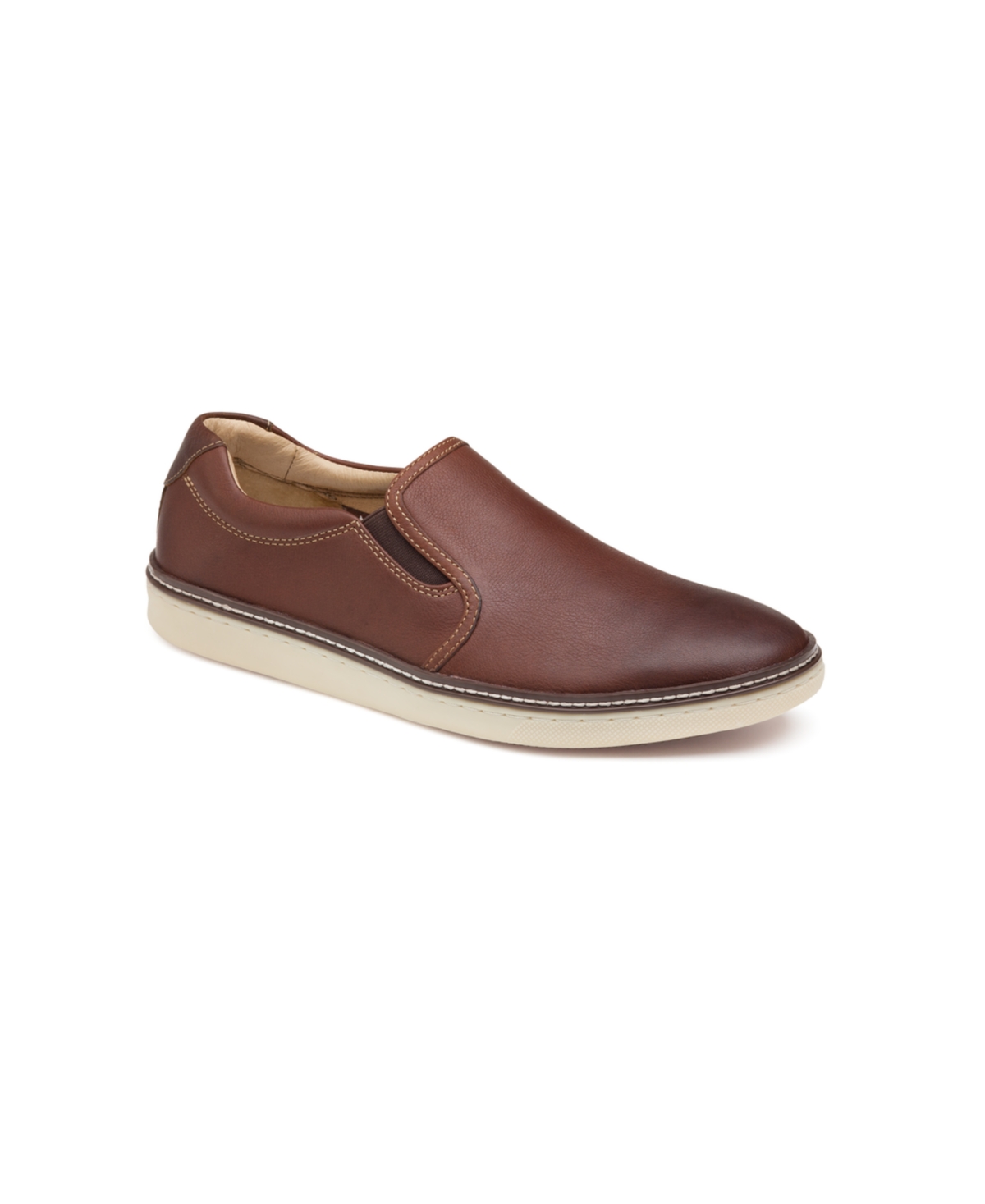 Shop Johnston & Murphy Men's Mcguffey Slip-on Casual Shoes In Dark Brown Full Grain