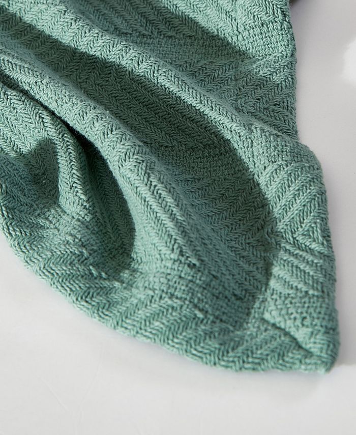 Eddie Bauer Herringbone Cotton Reversible Blanket, Full/Queen Macy's