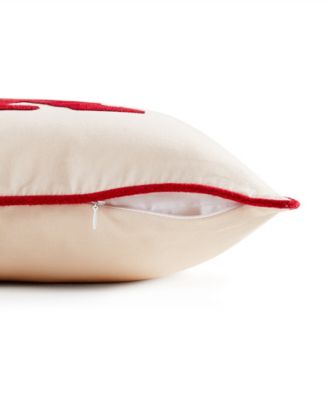 Bear Applique Grey Felt Decorative Pillow, 16" x 20"