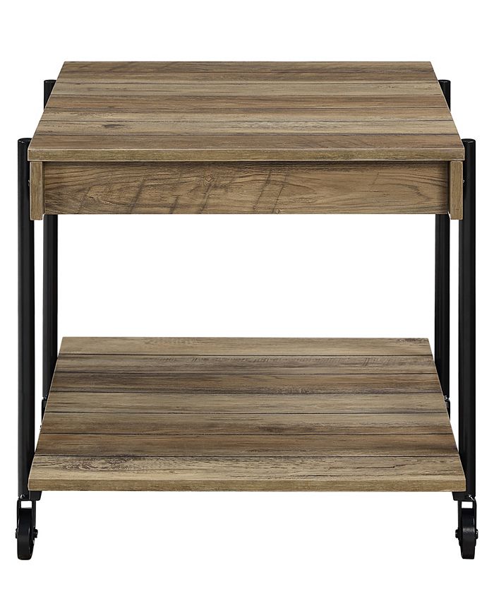 Furniture of America Luther 2 Piece Steel Industrial Coffee End Table