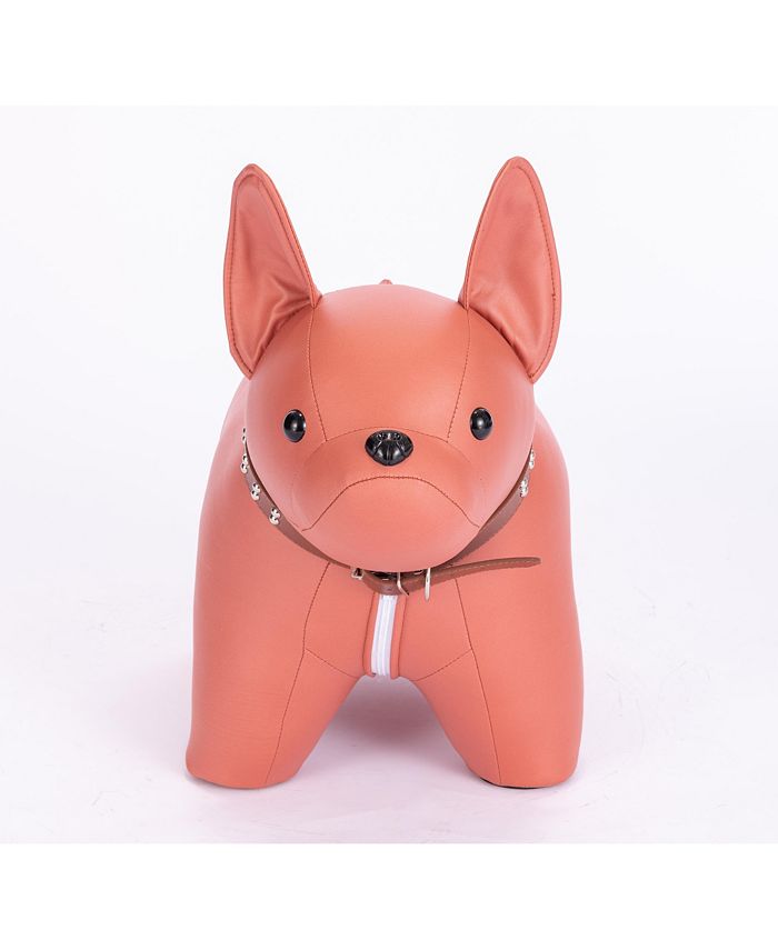 FC Design Animal Shape French Bulldog Ottoman for Kids Accent Footrest