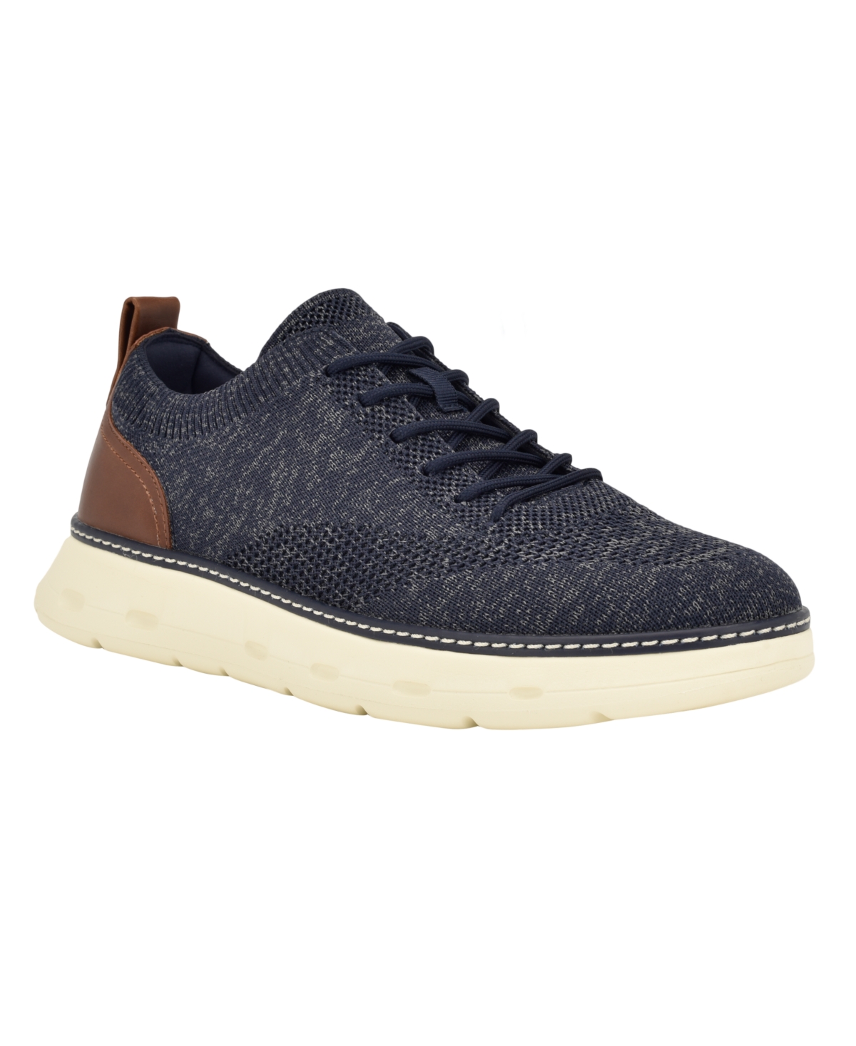 Tommy Hilfiger Men's Sangy Casual Sneaker Oxfords In Navy,cognac Multi
