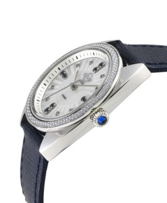Women's Palermo Swiss Quartz Blue Leather Watch 35mm