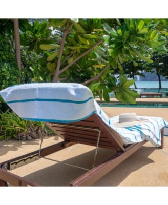 Cotton Terry Lounge Chair Covers, 2-Pack, 30" x 85" with Pocket Design