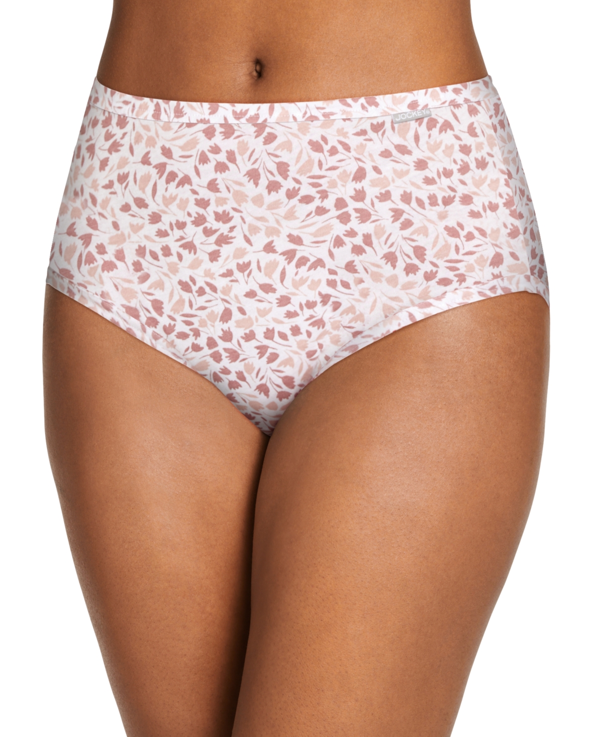 Shop Jockey Elance Brief 3 Pack Underwear 1484, 1486 Extended Sizes In White,prim Floral,earth Rose