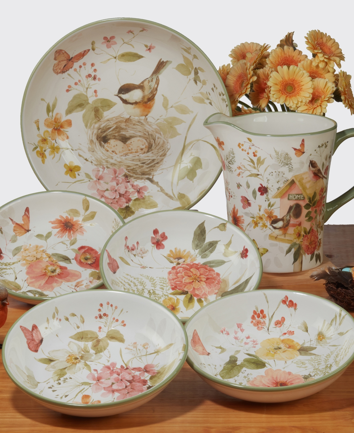 Certified International Nature's Song Set of 4 Soup/Pasta Bowl