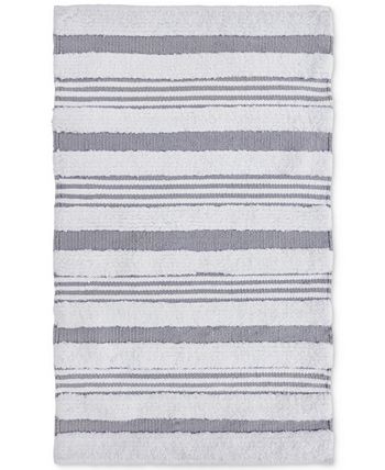 Seventh Studio 17" x 24" Stripe Tufted Cotton Bath Rug (2 Colors)