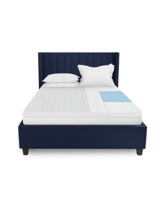 3" Zoned Comfort Memory Foam Mattress Topper with Cooling Cover, Queen, Exclusively at Macy’s